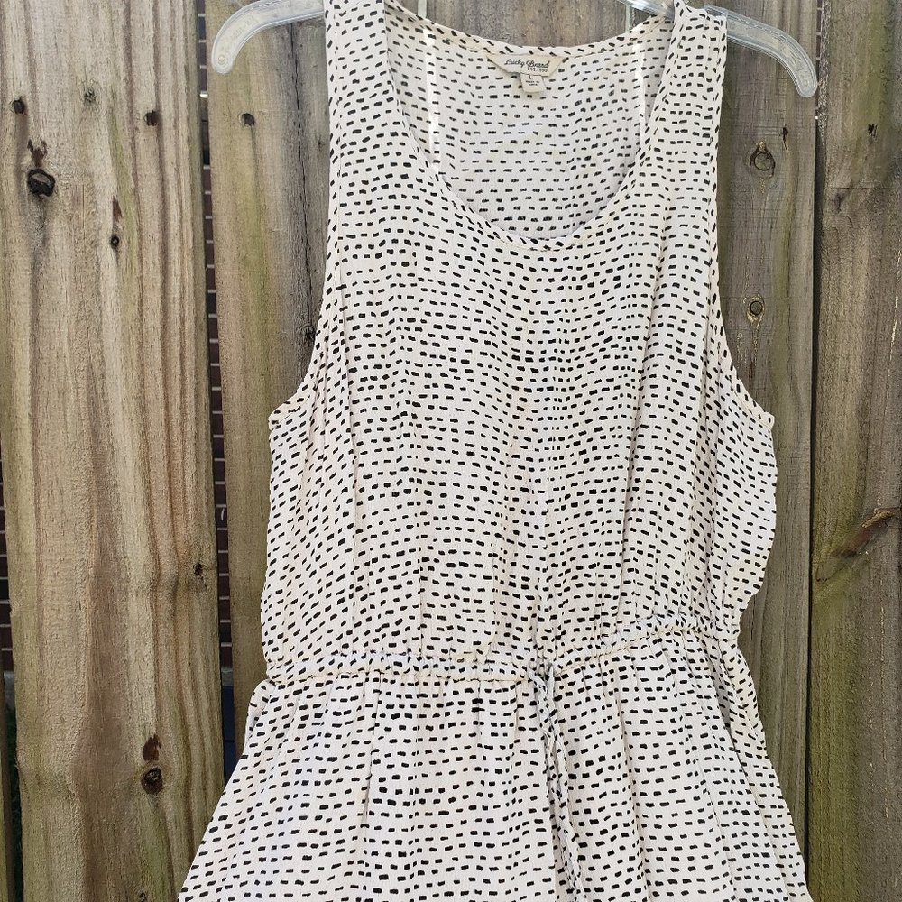 Lucky Brand Dress Maxi Sleeveless BOHO Spring  Lg